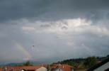 Foto: Regenbogen mit Vogel