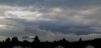 Foto: Morgennebel zu den Bergen hin